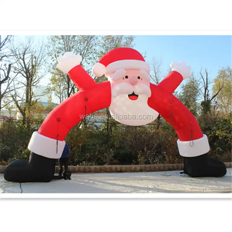 8*4 christmas advertising inflatable arch/santa arch/santa claus