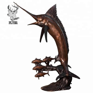 Décoration extérieure Bronze Grande fontaine à poisson Marlin <span class=keywords><strong>Sculpture</strong></span> - Product Image 4