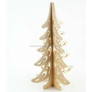 Haute qualité bois laser sculpture arbre de noël pour la décoration - Product Image 2