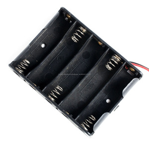5x1.5 V AA hücre (<span class=keywords><strong>UM</strong></span>-3 * 5) kurşun ile Pil tutucu tel yan yana - Product Image 1