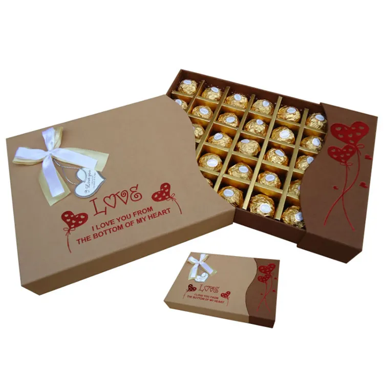 Grazioso e di lusso scatola di cioccolato scatola di imballaggio di cioccolato Elegante Nizza scatole di cioccolatini