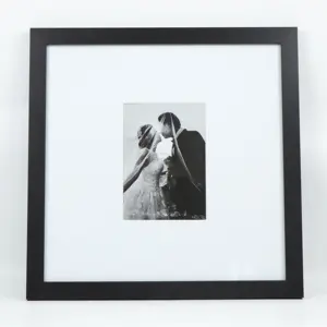 Черные 14x14 свадебные фоторамки, рамка для гостевой подписи, 2,2 мм стекло с 1,2 мм ковриком до 5x7 фото ..