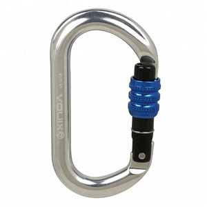 Mousqueton d'escalade ovale XINDA à verrouillage automatique, certifié CE, 25 kN, en aluminium de qualité aérospatiale, <span class=keywords><strong>multi</strong></span>-outils - Product Image 6