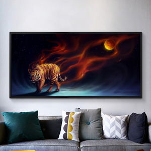 El rey de las bestias Tigre vista nocturna pintura de cristal kit - Product Image 3