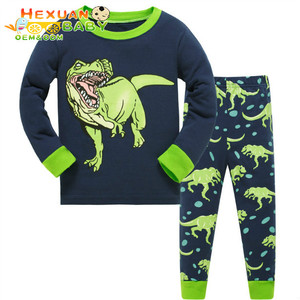Pyjamas pour enfants de 3 à 8 <span class=keywords><strong>ans</strong></span> Vêtements de nuit en coton à manches longues pour bébés garçons Pyjamas d'été imprimés pour enfants Style 035 - Product Image 4