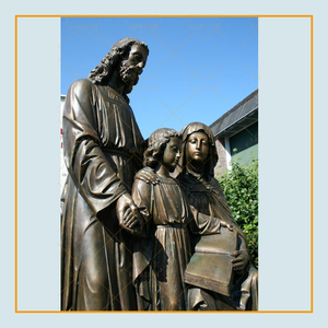 Iglesia decorativa tamaño real escultura de bronce Cristo La Sagrada Familia Jesús María <span class=keywords><strong>y</strong></span> José estatua de bronce - Product Image 2
