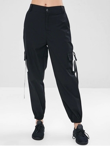 <span class=keywords><strong>Pantaloni</strong></span> <span class=keywords><strong>Cargo</strong></span> con cerniera e tasche larghe all'ingrosso da <span class=keywords><strong>donna</strong></span> <span class=keywords><strong>pantaloni</strong></span> affusolati intrecciati <span class=keywords><strong>pantaloni</strong></span> a matita neri a <span class=keywords><strong>vita</strong></span> <span class=keywords><strong>alta</strong></span> Casual - Product Image 4