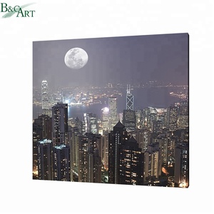 Nghệ Thuật Đêm Thành Phố In Ấn Pin Hoạt Động <span class=keywords><strong>Canvas</strong></span> Hình Ảnh <span class=keywords><strong>Light</strong></span> Up <span class=keywords><strong>Led</strong></span> <span class=keywords><strong>Canvas</strong></span> Tranh - Product Image 2