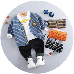 Chinese Kleding Fabrikanten Overzeese Turkije Groothandel Kinderkleding Lange Mouwen Baby Boy Kleding Set