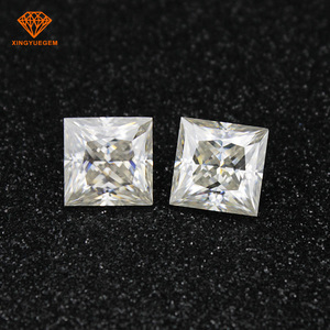 Color <span class=keywords><strong>IJ</strong></span> 4*4mm princesa corte moissanite Suelto - Product Image 3