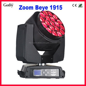 Nueva! B ojo K10 Zoom 19 x 15 w abeja de <span class=keywords><strong>ojos</strong></span> profesional cabeza móvil luces de escenario - Product Image 1