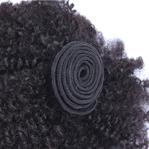 Naturel Afro Crépus Vague Faisceaux De Cheveux Pré-coloré Brésilien Remy Cheveux Humains 100% Armure de Cheveux humains Expédition Rapide