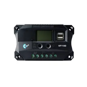 HF110D 10A 12/24V自动电压，带LCD屏幕显示PWM太阳能充电控制器