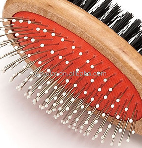 Outils de toilettage pour chiens écologiques multifonctionnels avec brosse à picots et à poils double face en fer et en bois pour chiens - Product Image 4