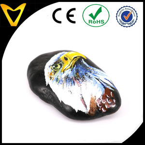 Pittura dell'aquila su pietra dipinta su pietra di ciottoli - Product Image 3