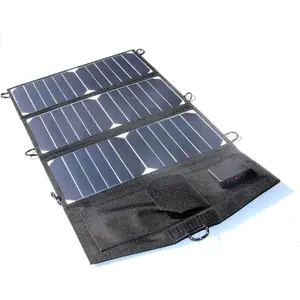 BUHESHUI 21 Wát Sunpower USB Solar Battery Charger Cho Điện Thoại Di Động/Ngân Hàng Điện/iPhone/iPad Có Thể Gập Lại Solar Panel