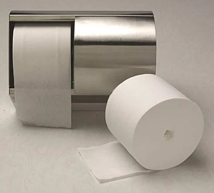 1Ply छिद्रित बाथरूम कागज Coreless टॉयलेट पेपर रोल ऊतक