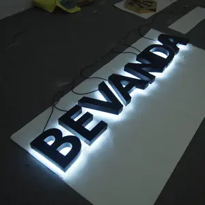 Custom acrylic sheet letter sign black led backlit letter 3d led letters signs for sign in