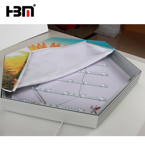 Hexagon shape vải hộp đèn <span class=keywords><strong>led</strong></span> quảng cáo bảng điều chỉnh nhôm đăng board - Product Image 1