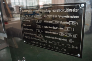 실외 고전압 진공 회로 차단기 33KV 35KV <span class=keywords><strong>36KV</strong></span> 1000A 1250A 1600A 2000A 정격 VCB 33KV 35KV <span class=keywords><strong>36KV</strong></span>