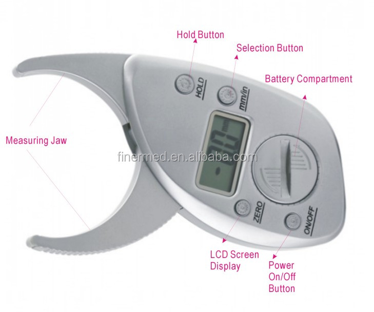 Электрический цифровой штангенциркуль жира