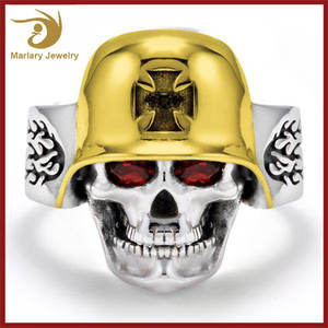 Großhandel The Expendables Einzigen Stein Schädel Ring, Edelstahl Ring Schmuck, neue Gold Ring Designs Für Männer - Product Image 2