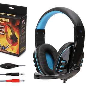 Auriculares para Juegos con <span class=keywords><strong>Cable</strong></span> Trenzado y Micrófono, Precio <span class=keywords><strong>de</strong></span> Fábrica, para Computadora y Reproductor Multimedia Portátil, <span class=keywords><strong>Cable</strong></span> <span class=keywords><strong>de</strong></span> 2.1m - Product Image 1