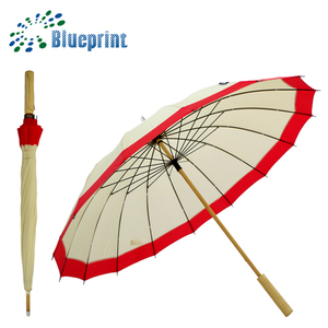 piezas 16k <span class=keywords><strong>promo</strong></span> paraguas recta de madera personalizado venta al por mayor para la venta - Product Image 1