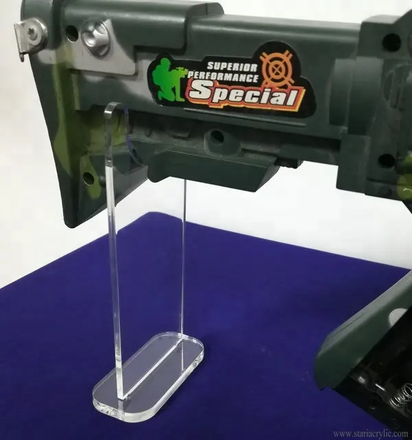 Commercio All'ingrosso della fabbrica Trasparente Pistole Cremagliera Pistola Revolver Banco di mostra Acrilico Fucile Titolare
