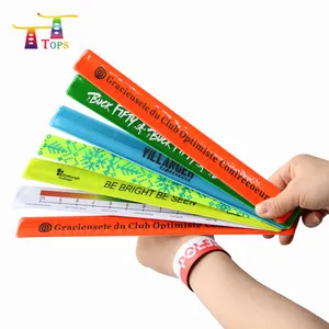 2022 telephone store promotion unisex pvc snap running reflective slap band