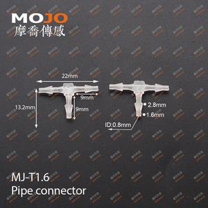 Raccord en T MJ-T1.6 à une barbe pour tube de 1,6 mm de diamètre intérieur - Product Image 2
