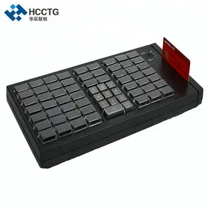 KB66M USB Latest 66 keys ISO7812 POS Programmable Supermarket Customizable Keyboard With MSR