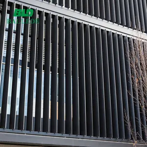 Outdoor Sun Control Vertically Airfoil Louvers System For Buildings