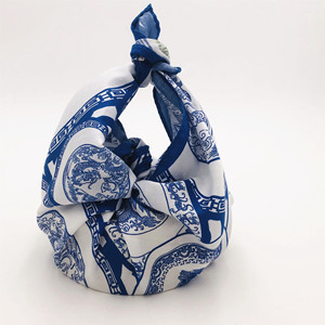Tùy Chỉnh 100% Cotton In Khăn Tay Món Quà Nhật Bản Gói Furoshiki Hai Mặt Vải - Product Image 3