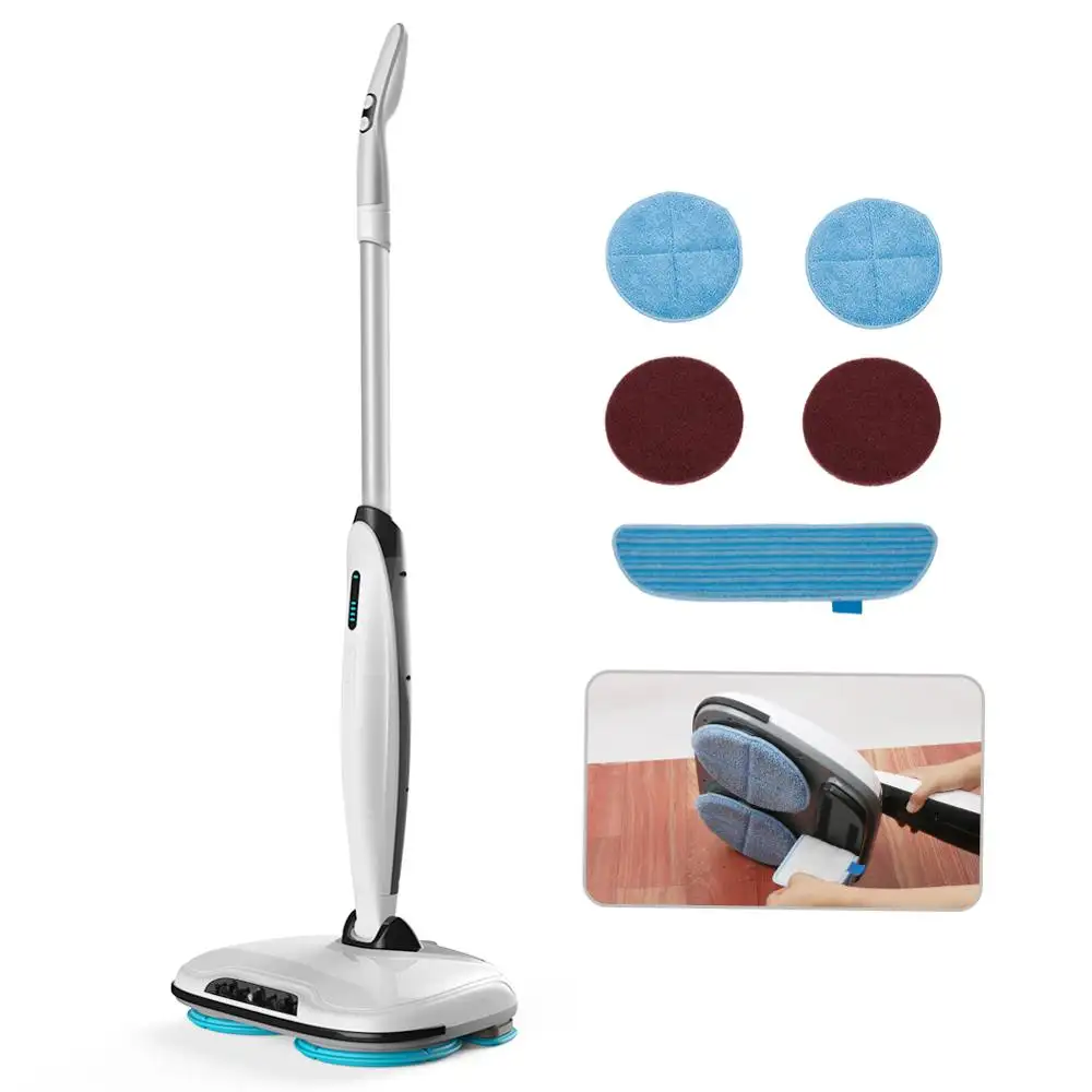New cordless electric mop with spinning mops for cleaning and polishing floors