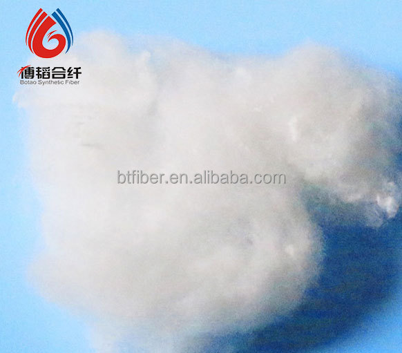 100% ПЭТ хлопья Высокопрочное Полиэфирное штапельное волокно для геотекстиля 3D