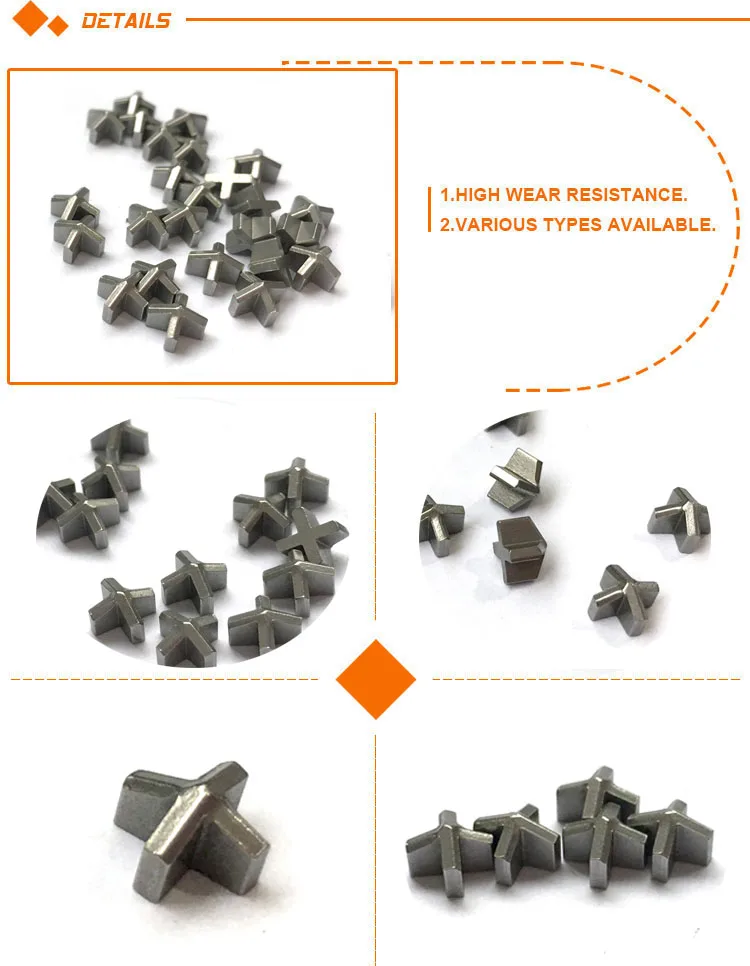 tungsten carbide tips bits for percussion drill used for metal bore drilling blank hunan K01