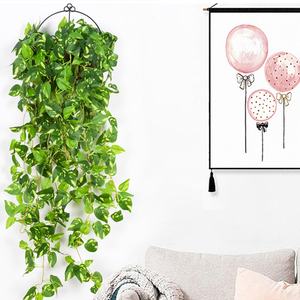 عينة مجانية في الهواء الطلق ديكور الاصطناعي البلاستيك الأخضر شنقا أوراق اللبلاب فاينز - Product Image 6