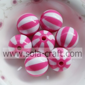 <span class=keywords><strong>Las</strong></span> más! 20mm 500 unids/lote light rose rayó resina acrilico perlas sólidas, granos gruesos para el collar - Product Image 1