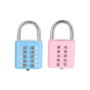 Toetsenbord Nummer Gym Sport Briefpapier Kleine Veiligheid 10 Knop Blind Keypadlock Combinatie Hangslot Candado Digitale