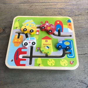 New Kids <strong>Puzzles</strong> Educational Toy Baby 3d Cube <strong>Maze</strong> Game Wooden <strong>Puzzle</strong> Vehicle <strong>Maze</strong> Toy for Kids - Product Image 3