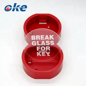 Okefire penutup plastik kotak kunci darurat untuk alarm kebakaran