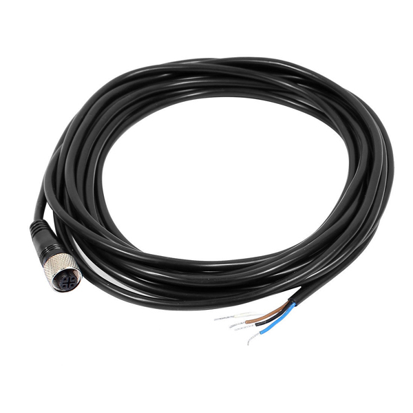 2 M recta 4 pin hembra PVC M12 cable IP67 plástico