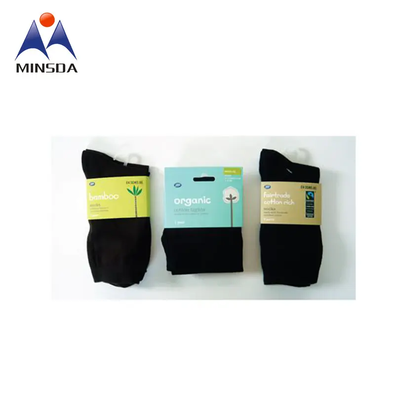 Minsda vente en gros de chaussettes d'impression en papier personnalisées étiquette d'emballage étiquette de chaussette auto-adhésive chaussettes étiquettes volantes en papier et étiquettes