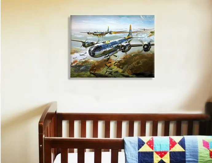 Pintura da Arte Da parede com foto De Avião Estátua Retro Avião Parede Imagem para Home Decor