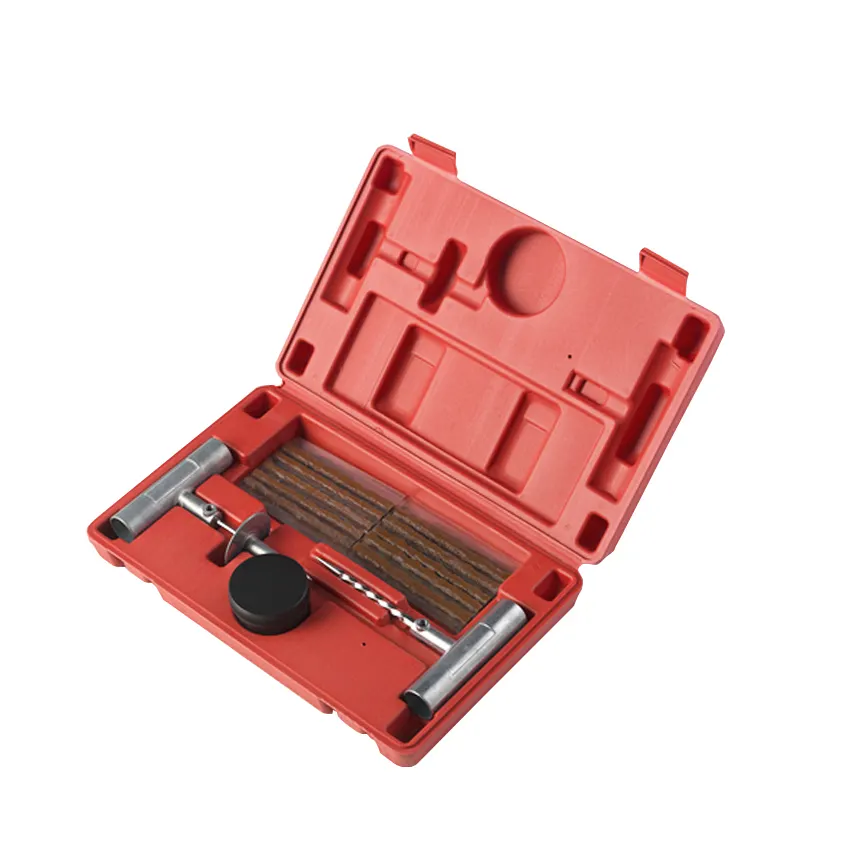 Flat tire repair tools universal car tire repair kit with plastic box packing