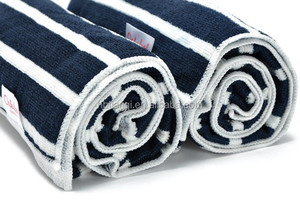 Azul marino y blanco cara <span class=keywords><strong>de</strong></span> la raya, Pelo toalla, Toalla del deporte, Gym toalla toalla, Toalla <span class=keywords><strong>de</strong></span> golf - Product Image 1