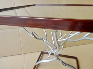 Woonkamer glas mirrored gold metalen Salontafel - Product Image 3