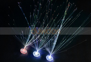 35cm LED LightUp Optic Fiber Hair <strong>Extension</strong> with Barrette Party Light Set - Product Image 4