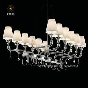Elegant glass chandelier modern LED pendant ceiling light home living room and wedding decoration chandelier hanging lamp